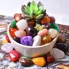 Polished Stone Set, Limited Edition, 1.8 lbs, 0.8 Inches, 25 Types of Extra Large Tumbled Gemstones and Crystals in Bulk for Healing, Reiki, Meditation, and Witchcraft