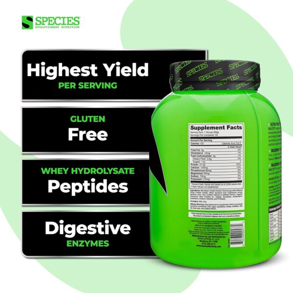 Species Nutrition Isolyze Whey Protein Powder, 100% Whey Isolate Protein, Whey Protein for Muscle Building, 27.5g Protein Per Scoop, No Sugar & Low Fat Protein (Cinnamon Donut, 44 Servings)