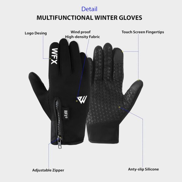 Winter Gloves Touch Screen Anti Slip Warm Gloves Windproof Thermal Sports Cycling Glove
