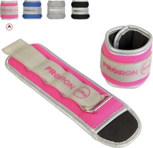 PROIRON Ankle Weights Wrist Leg Weights for Women Men 2/4/6/8LBS Reflective Ankle Weight Set for Fitness Exercise Jogging Aerobics