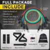 Resistance Bands, Resistance Band Set, Workout Bands, Exercise Bands for Men and Women, Exercise Bands with Door Anchor, Handles, Legs Ankle Straps for Muscle Training, Physical Therapy, Shape Body