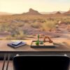 Desert Zen Garden Kit. Premium Home Cactus Decor. 11x8 Sand Tray. 4 Artificial Features, Brown Sand, 3 Handcrafted Wood Tools. Southwestern Desert Decor Zen Garden for Desk Therapy