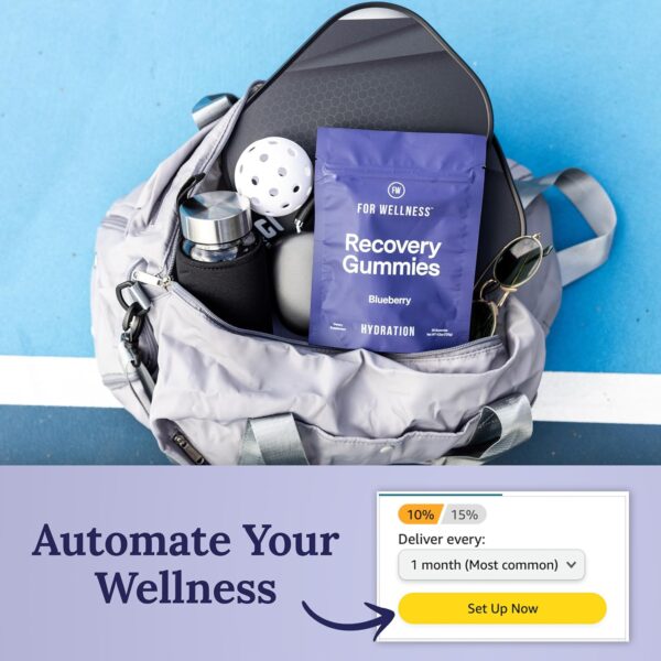 Electrolyte Recovery Gummies™ Blueberry Flavor Hydration Gummies with VitaBlue® Blueberries & Electrolytes - Exercise Recovery, Energy Boost, Replenishment & Antioxidants Non-GMO, Vegan, Gluten-Free