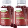 Apple Cider Vinegar Gummies 1,000mg Plus Ginger, ACV with The Mother, Detox Cleanse for Weight Loss and Immune Support, Vegan, Gluten Free, Gelatin Free, GMO Free - Chewable Apple Flavored Gummy