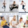 HYCLES 3 Pairs Grip Pilates Socks for Women, Non-slip Yoga Athletic Slipper Socks for Workout Hospital