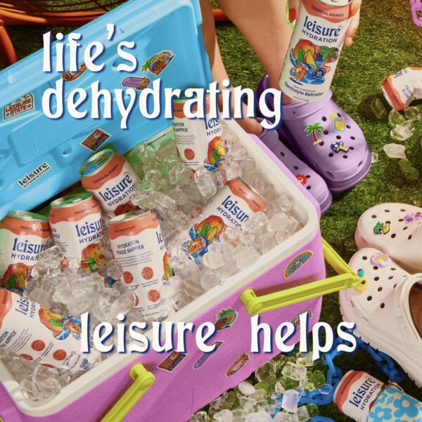 Leisure Project Electrolyte Refresher, Tropical Mango (16oz Cans, 12 Pack) Mango Hydration Drink w/Magnesium & Ashwagandha For Mood & Stress Support, Low Sugar Drink w/Real Fruit, Vitamins & Minerals