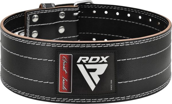 RDX Weight Lifting Belt for Men Women, IPL USPA Approved, 6mm Thick 100% Leather, 4” Powerlifting Back Support, Squat Deadlift Bodybuilding Exercise Fitness Gym Workout Strength Training up to 700 LBS