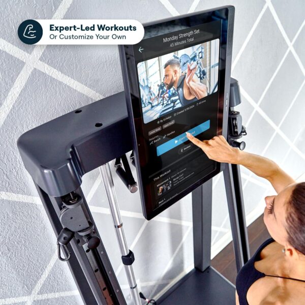 Echelon Strength Home | Home Gym Equipment | Workout Equipment | Strength Training | Exercise Equipment | WiFi Enabled HD Touchscreen | Upto 132 lbs Arm Weight Capacity | 4 Interchangeable Accessories