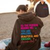 You Matter Front And Back Sweatshirt or Hoodie,Inspirational Hoodie,Aesthetic Be Kind,Mental Health,Tomorrow Needs You,Dear Person Behind Me (L, Sport Gray)