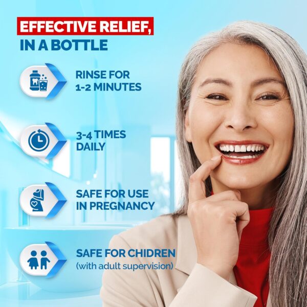 Hyaluronic Acid Mouthrinse (300 ml), Oral Care Solution for Gum Health, Reduces Discomfort & Promotes Healing, Relieves Gum Recession & Gingivitis, No Alcohol or SLS, Vegan & Kosher