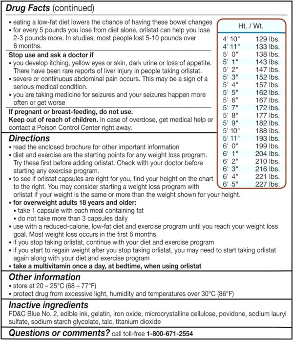 alli Diet Weight Loss Supplement Pills, Orlistat 60Mg Capsules, 170 Count