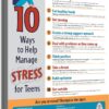 ZOCO — 10 Ways to Manage Stress for Teens Posters (20 Pack) — Mental Health Awareness Items — School Counselor Must Haves — Therapy Office Decor — Laminated, 17 x 22 inches
