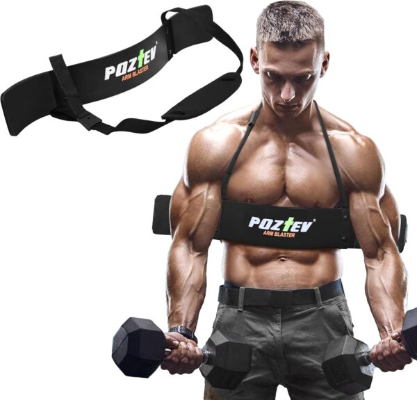 Arm Blaster for Biceps & Triceps Dumbbells Barbell Curl Bar Bicep Blaster for Bodybuilding Muscle Builder Strength Training Bicep Curls Isolator Workout Equipment Weight Lifting Support for Big Arms