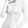 QUEENIEKE Womens Running Jackets Athletic Workout Scrub Jacket Track Full Zip Up Gym for Women Yoga Top