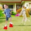 IROO Balancing Stilts for Kids, 4 Pairs Walking Stilts Monster Feet for Balance and Coordination, Toys for Girls & Boys for Age 4-10 Years Old Indoor or Outdoor Play (8 Stilts Total)