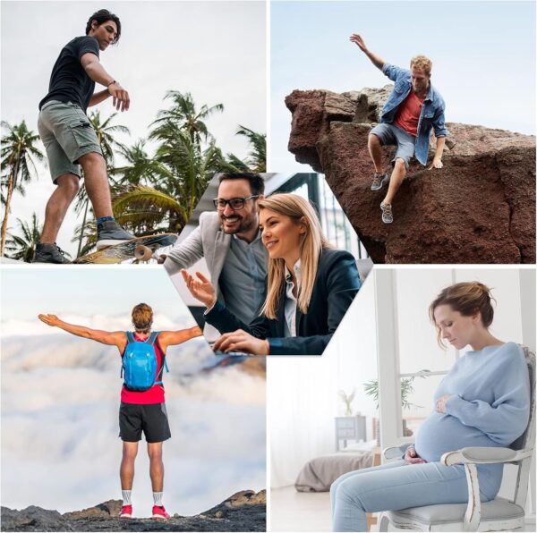 fenglaoda Compression Socks Women Men 6 Pairs, Knee High Best Support Circulation Socks for Running, Travel, Flight, Nurse