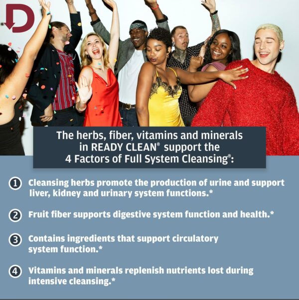 Detoxify – Ready Clean Herbal Cleanse – Tropical – 16 oz – Professionally Formulated Herbal Detox Drink – Enhanced with Milk Thistle Seed Extract & Burdock Root Extract – Plus Sticker.