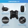 ZELUS Weighted Vest, 6lb/8lb/12lb/16lb/20lb/25lb/30lb Weight Vest with Reflective Stripe for Workout, Strength Training, Running, Fitness, Muscle Building, Weight Loss, Weightlifting