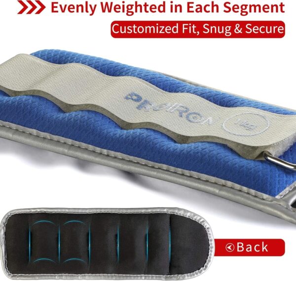 PROIRON Ankle Weights Wrist Leg Weights for Women Men 2/4/6/8LBS Reflective Ankle Weight Set for Fitness Exercise Jogging Aerobics