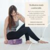 Mindful and Modern Velvet Meditation Cushion - Luxury Zafu Floor Pillow for Yoga - Large Buckwheat Meditation Pillow with Luxe Removable Cover in Six Colors