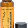 Headache Relief Essential Oil Roll On 10ml, Pre-Diluted, Ready to Use Roller for Migraine, Tension, Calming, Soothing, Grounding, Sore Muscles, Sprain & Sleep