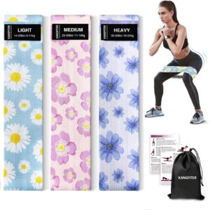 Large Fabric Resistance Bands for Working Out, Loop Exercise Bands for Booty Leg, Butt, Glutes, Stretch Workout Bands for Women & Men, Hip Elastic Bands for Home Gym Fitness, Yoga, Pilates