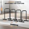 Sportsroyals Dip Bar, Adjustable Parallel Bars for Home Workout, Dip Station with (300/400/1200LBS) Loading Capacity