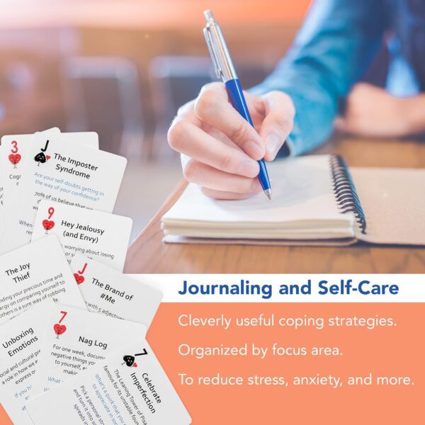 Mind Brain Emotion 52 Essential Coping Skills Cards - Self Care Exercises for Stress and Social Anxiety Relief - Resilience, Emotional Agility, Confidence Therapy Games for Teens, Adults