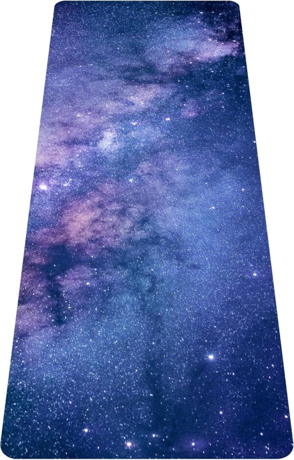 nuveti Printed Travel Yoga Mat-1/16 Inch Thick Non Slip Fitness Workout Mat with Carrying Bag, Foldable Lightweight Suede & Natural Rubber Yoga Mat for Yoga Pilates and Fitness 72" L x 24" W x 1.5mm