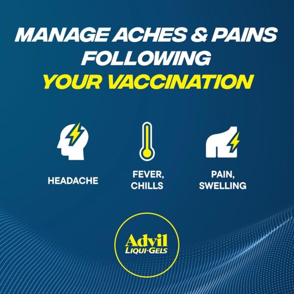 Advil Liqui-Gels Pain Reliever and Fever Reducer, Pain Medicine for Adults with Ibuprofen 200mg for Headache, Backache, Menstrual Pain and Joint Pain Relief - 50x2 Liquid Filled Capsules