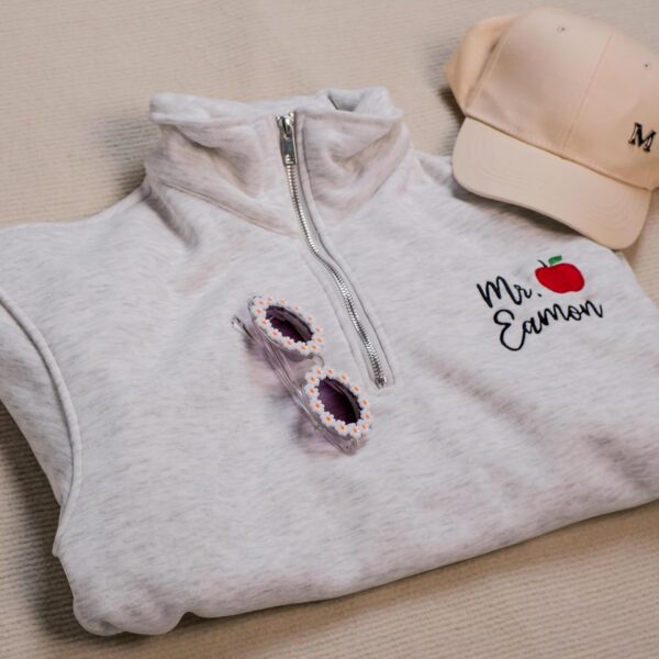 Custom Embroidered Women's Oversized Hoodies Fleece Sweatshirts Long Sleeve Pullover with Pocket – Teacher's Day (M/L/XL/XXL)