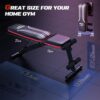 FLYBIRD Adjustable Weight Bench Workout Bench for Home Gym, 15 Degree Decline Sit-Up, Sturdy Durable Folding Weight Bench for Years of Workout -FBGEAR23