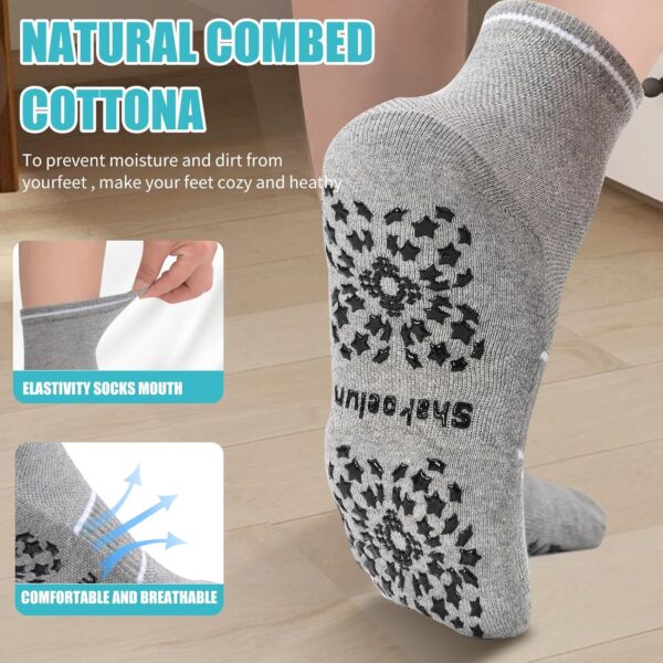 Non Slip Pilates Socks with Grips for Yoga, Barre, Grippy, Hospital, Ballet for Women with Arch Support.