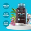 Herbtonics Night Time Weight Supplement with Melatonin to Support Sleep & Metabolism | Melatonin & L-Theanine for Women & Men | Sleep Aid Supplement with GLP-1 Support | 60 Vegan Capsules