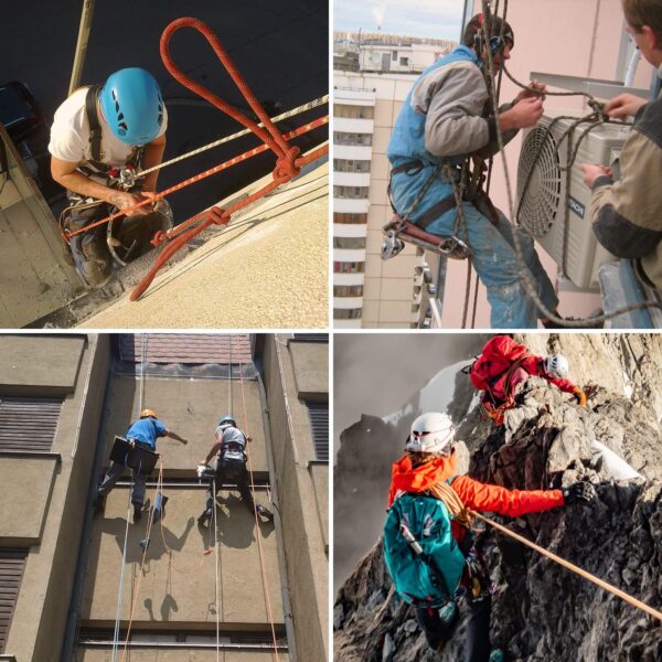 Climbing Rope, 12 mm Static Climbing Rope, 32FT(10M) 65FT(20M) 100FT(30M) 164FT(50M) Outdoor Rock Climbing Rope, Escape Rope, Rappelling Rope, Fire Rescue Parachute Rope