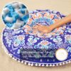 32 in Meditation Floor Cushion, Round Large Floor Pillow for Adult, Yoga Pillows for Sitting on Floor, Madala, Memory Foam Filling