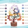 7 Chakra Crystal Tree of Life - Handmade Feng Shui Bonsai, Attract Good Luck - Gemstone Tree, Home Decoration Crystals - Seven Chakra Tree for Positive Energy, Meditation Accessories, Money Tree Gift