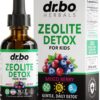 Zeolite Detox for Kids Liquid Drops - Advanced Clinoptilolite with Pure Vitamins B12 & D - Kids Gentle Body Daily Cleanse Focus & Speech Extra Clinoptilolite Zeolite Drops Detox Cleanse Supplement 2oz