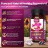 Piceid Resveratrol Supplement and NAD+ Cell Regenerator, Ultra High Purity & Bioavailable, Support Heart Health, Blood Flow, Cellular Energy Production&Metabolism, Red Grape Powder, 45 Day Supply-114