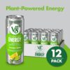 V8 +SPARKLING ENERGY Lemon Lime Energy Drink, Made with Real Vegetable and Fruit Juices, 11.5 FL OZ Can (Pack of 12)