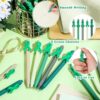 TecUnite 50 Pcs Mental Health Awareness Pens Green Ribbon Ballpoint Pens Bulk Motivational Therapist Alport Syndrome cerebral palsy Awareness Ribbons for Office Charity Favors Supplies Accessories