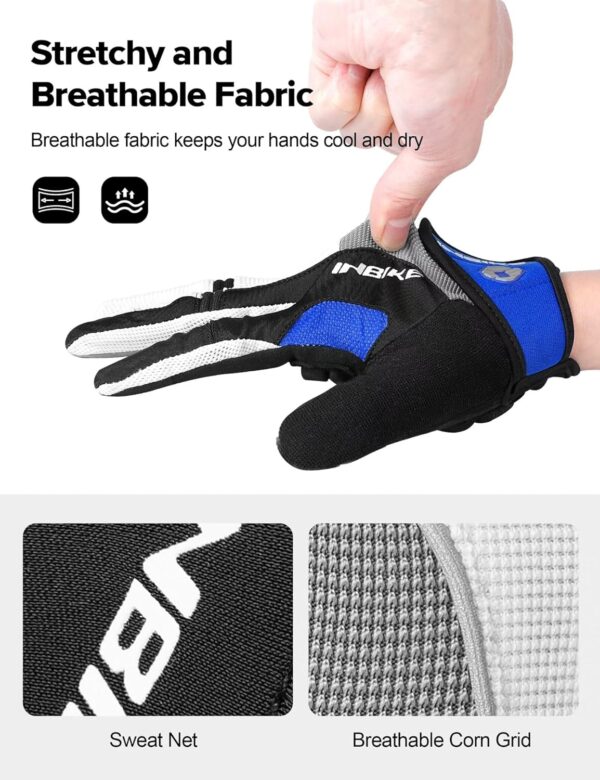 INBIKE Cycling Gloves for Men/Women Bike Gloves with Touchscreen-Padded Anti-Slip Mountain Biking MTB Bicycle Gloves for Cycling/Workout/Gym/Outdoor