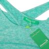 Kimmery Woman Short Sleeve Round Neck Criss Cross Back Yoga Shirt