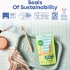 SmartLifeco Biodegradable Dental Floss Picks - Plant Based Handle, Thin Thread Tooth Flossers for Adults & Kids, Eco Friendly Toothpick Soft on Gum & Teeth, Compostable Zero Waste Vegan, 200 Mint