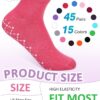 Vicenpal 45 Pairs Non Slip Yoga Socks Women Men with Grippers Foot Pattern Skid Proof Socks for Hospital Barre Pilates,15 Colors
