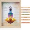 ZenBless Healing Crystal Stone 7 Chakras Healing Stones Picture Frame, Seven Chakras Crystal Decorative Photo Frame for Reiki Decor, Zen Meditation Yoga Spiritual Feng Shui Table or Hanging Home Wall Decor, Office Gift
