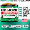 Hemp Hip and Joint Supplement for Dogs - Glucosamine for Dogs - 170 Joint Pain Relief Treats - Chondroitin, MSM, Hemp Oil - Advanced Health Supplement - Mobility Support Chews - Made in USA