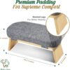 Monk & Llama Meditation Bench - Foldable, Ergonomic, Bamboo Kneeling Stool— Perfect Seiza Bench Meditation Stool Chair for Prayer & Travel - Deeper & Enjoyable Sessions