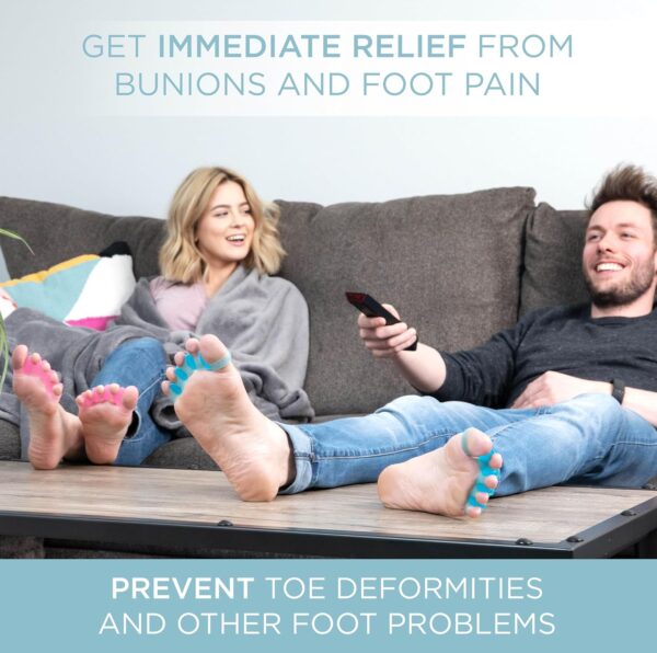 Mind Bodhi Toe Separators - Correcting Bunions and Restoring Toes to Their Original Shape - For Men and Women - Toe Spacers Bunion Corrector – Black