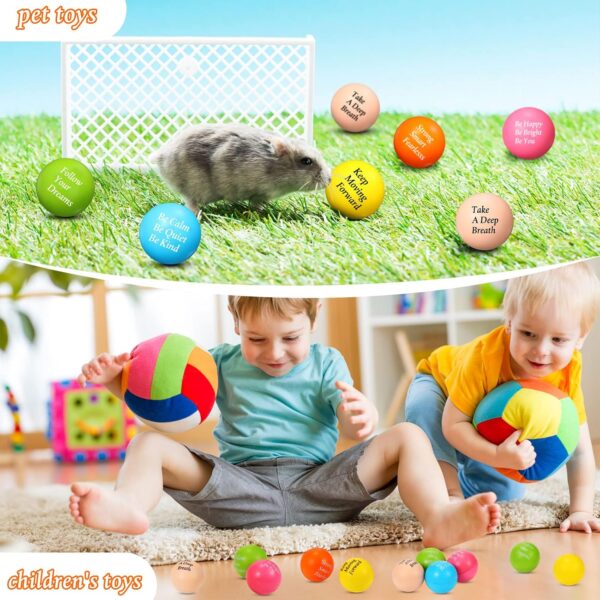 Aoriher 36 Pcs Motivational Stress Balls Colorful Stress Balls Bulk Quotes Inspirational Funny Foam Toys Hand Exercise Gifts for Office Small Toys for Motivating Supply(Multicolor)